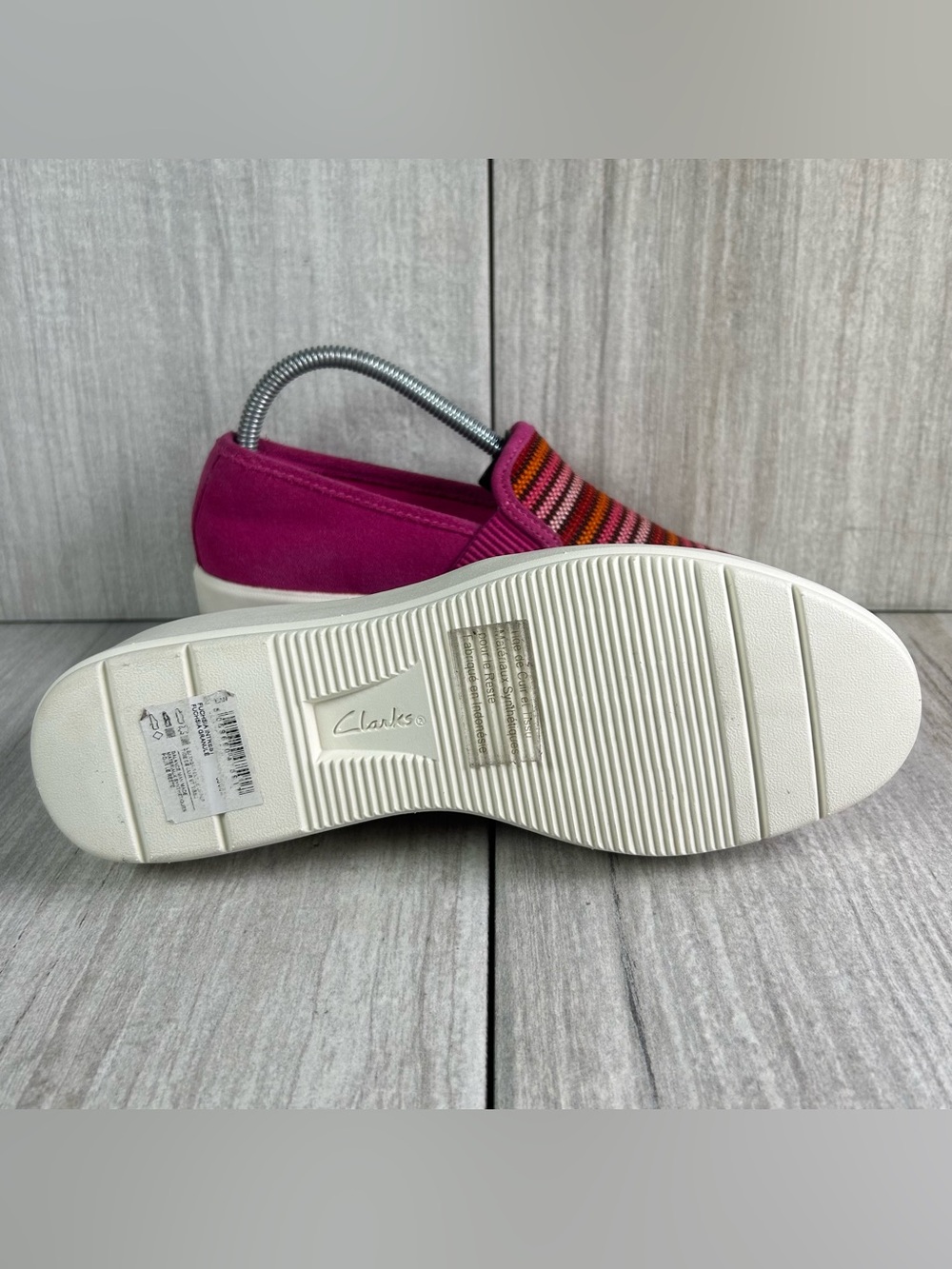 Clark’s Layton Petal Pink Knit Slip-On Mule Comfort Shoe Women's Size 6.5 - Picture 8 of 10